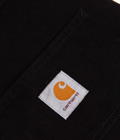Carhartt Single Knee Shorts in Black Rinsed