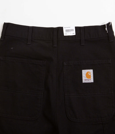Carhartt Single Knee Shorts in Black Rinsed