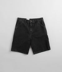 Carhartt Single Knee Shorts in Black Stone Washed