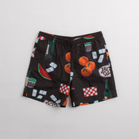 Carhartt Slater Swim Trunks in Isis Maria Dinner Print and Black thumbnail
