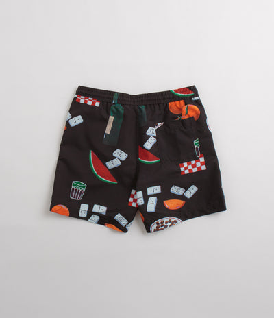Carhartt Slater Swim Trunks in Isis Maria Dinner Print and Black
