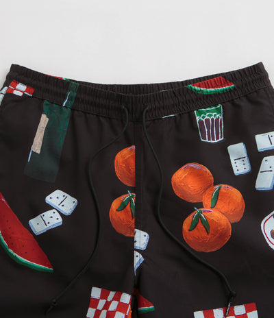 Carhartt Slater Swim Trunks in Isis Maria Dinner Print and Black