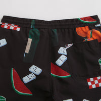 Carhartt Slater Swim Trunks in Isis Maria Dinner Print and Black thumbnail