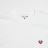 Carhartt Small Heart T-Shirt - White / Red thumbnail