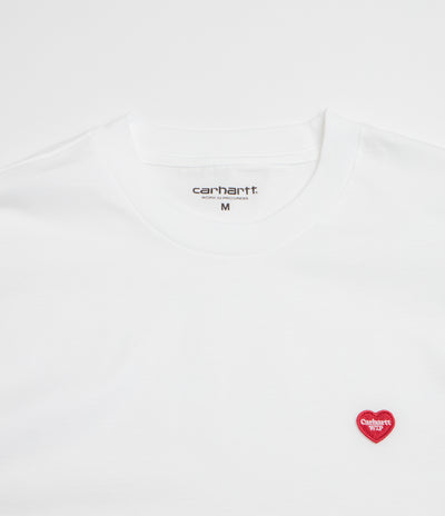 Carhartt Small Heart T-Shirt - White / Red