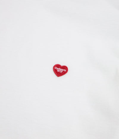 Carhartt Small Heart T-Shirt - White / Red
