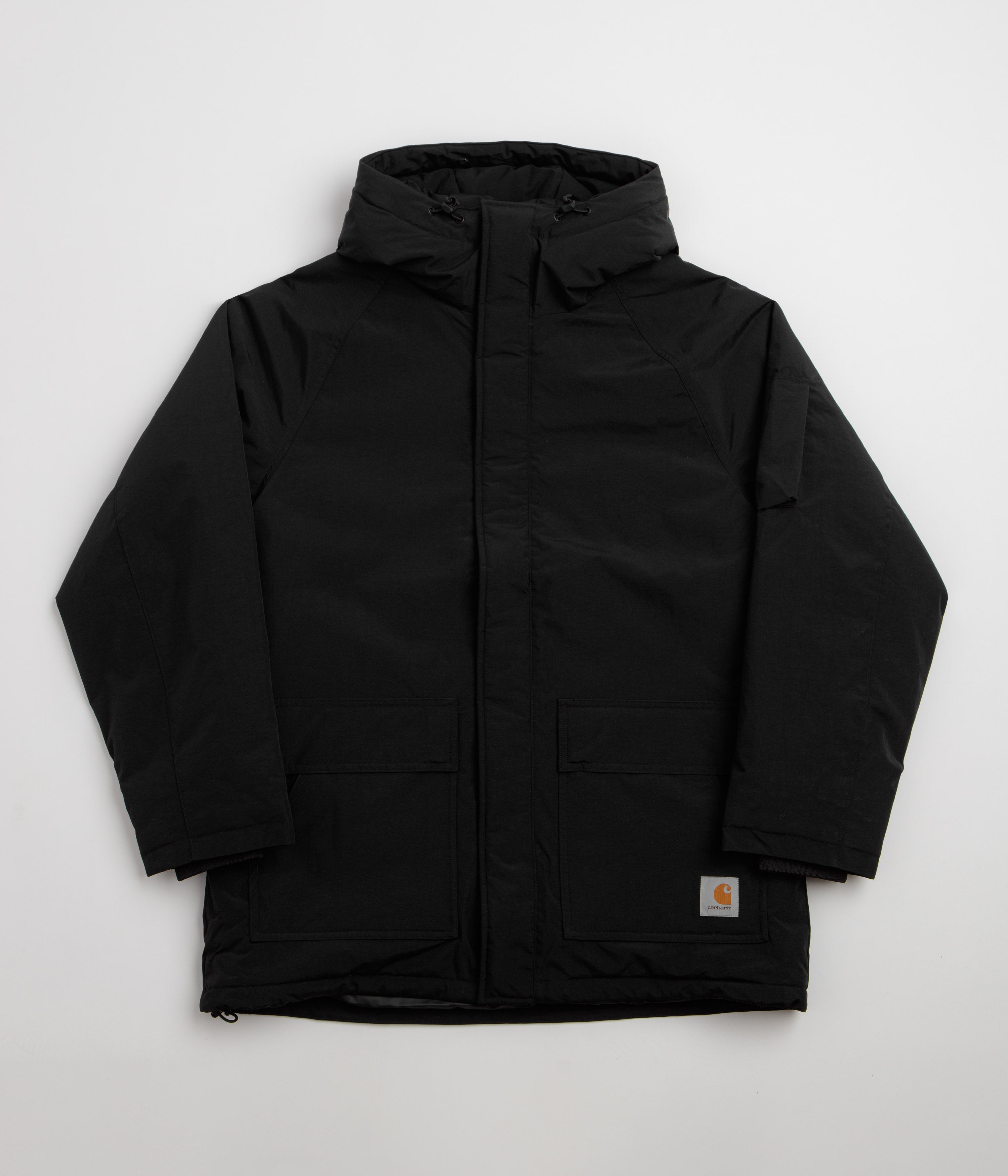 Dime Panel Denim Hooded Bomber Jacket - Charcoal | flatspot