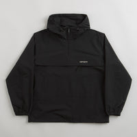 Carhartt Summer Windbreaker Pullover Jacket - Black / White thumbnail