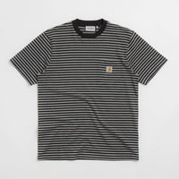 Carhartt Verner Pocket T-Shirt in Verner Stripe and Black / Dark Grey Heather thumbnail