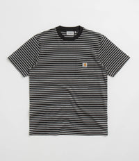 Carhartt Verner Pocket T-Shirt in Verner Stripe and Black / Dark Grey Heather