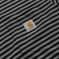 Carhartt Verner Pocket T-Shirt in Verner Stripe and Black / Dark Grey Heather thumbnail