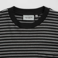 Carhartt Verner Pocket T-Shirt in Verner Stripe and Black / Dark Grey Heather thumbnail