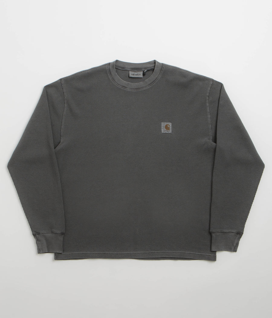 Carhartt Vista Waffle Long Sleeve T-Shirt in Black