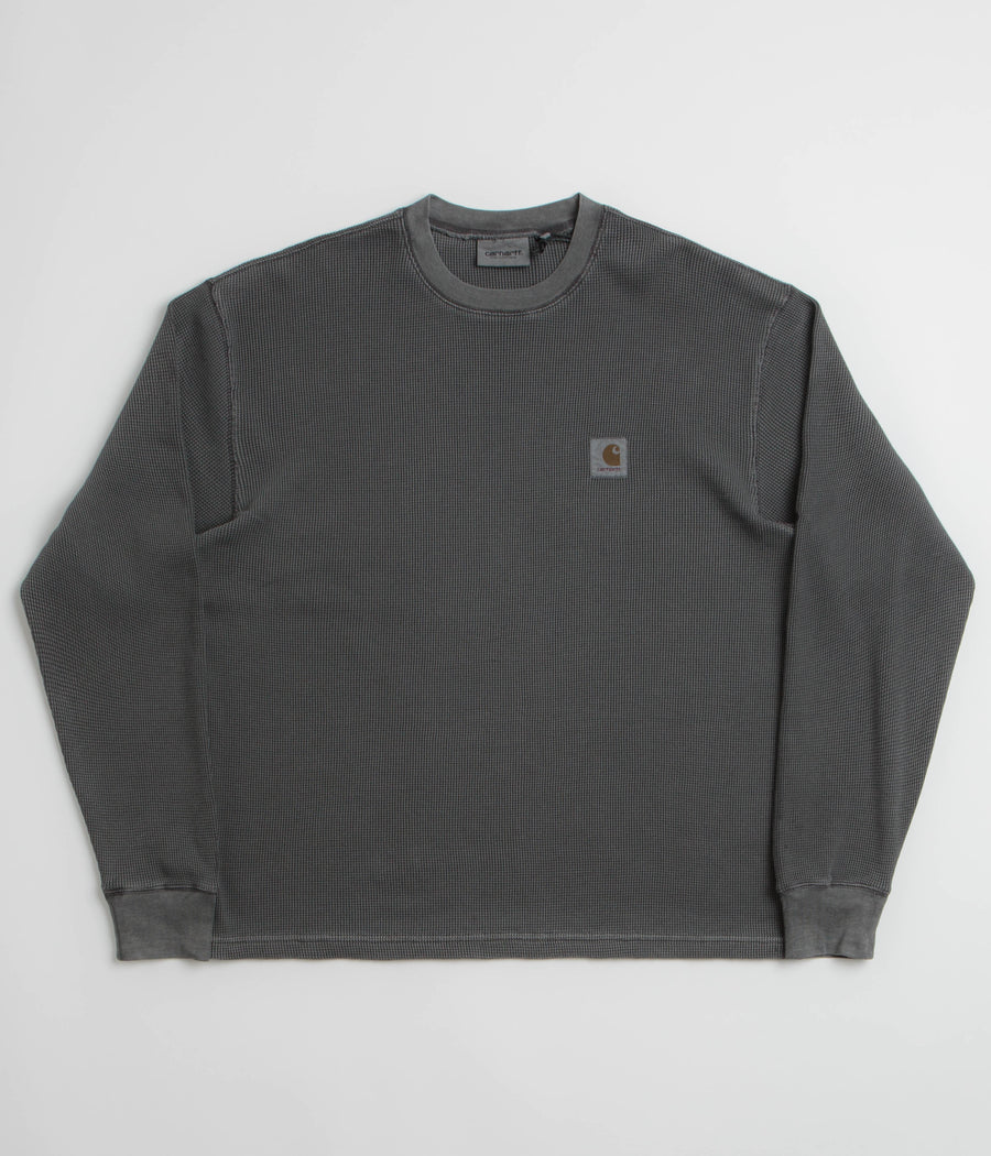 Carhartt Vista Waffle Long Sleeve T-Shirt in Black