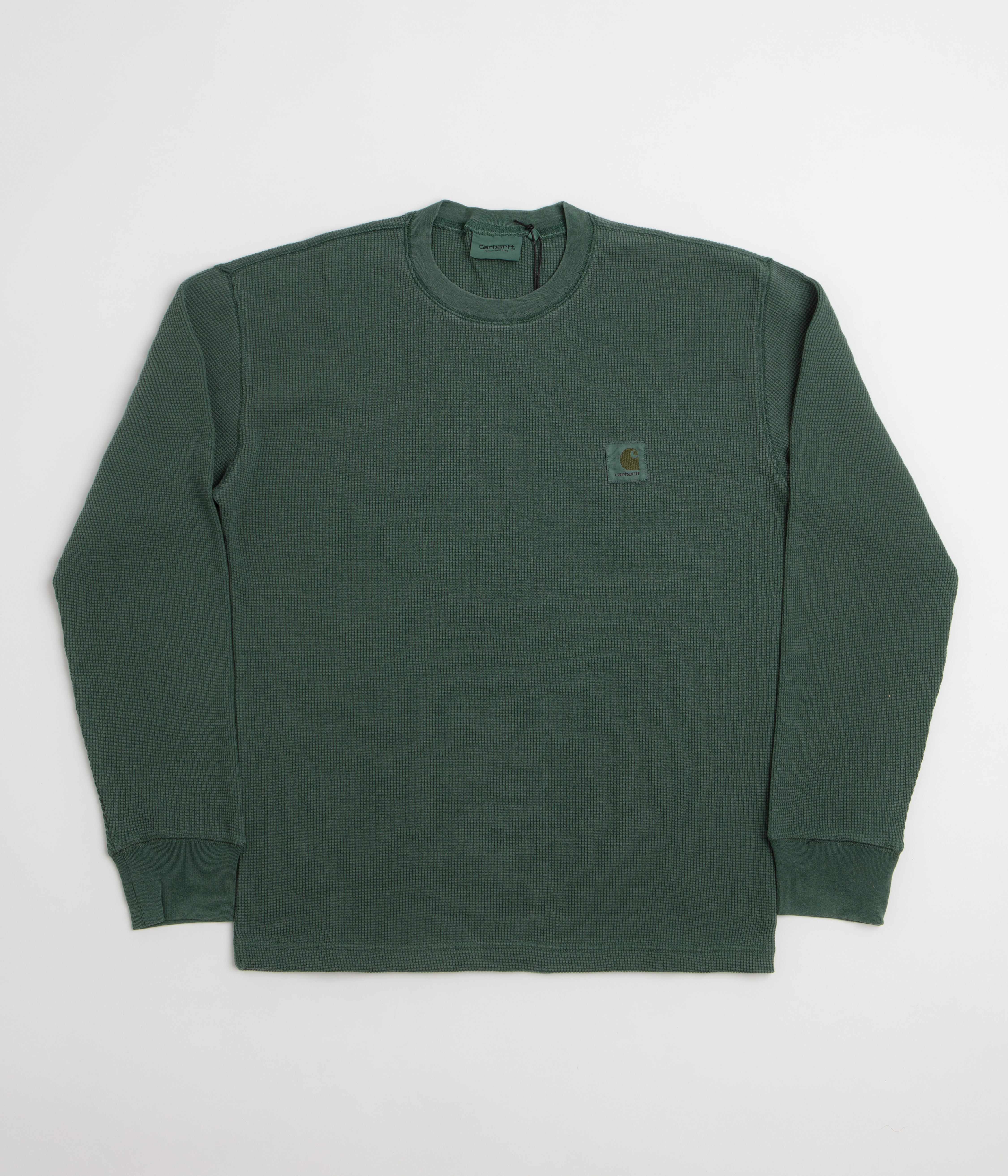 Carhartt Vista Waffle Long Sleeve T-Shirt in Dark Scarab
