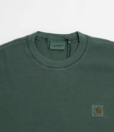 Carhartt Vista Waffle Long Sleeve T-Shirt in Dark Scarab
