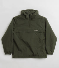 Carhartt Windbreaker Pullover Jacket in Office Green and White