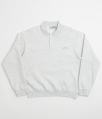 Carhartt WIP Label Polo Sweatshirt in Ash Heather