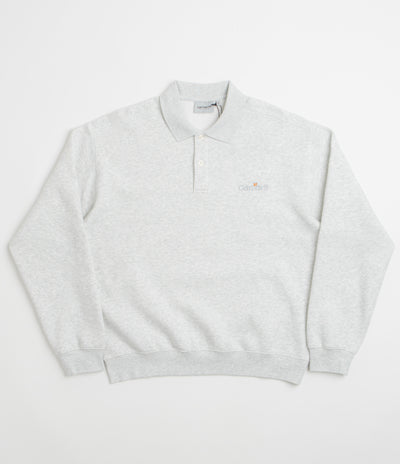 Carhartt WIP Label Polo Sweatshirt - Ash Heather
