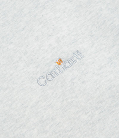 Carhartt WIP Label Polo Sweatshirt - Ash Heather