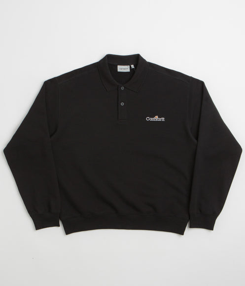 Carhartt WIP Label Polo Sweatshirt - Black