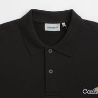 Carhartt WIP Label Polo Sweatshirt - Black thumbnail