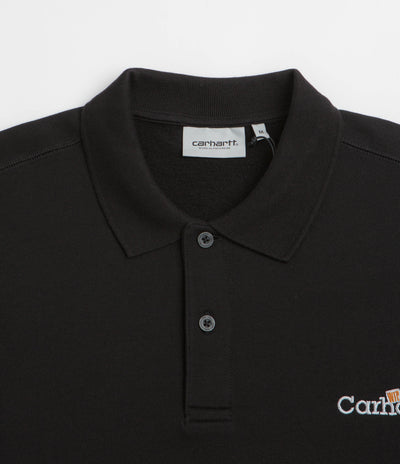 Carhartt WIP Label Polo Sweatshirt - Black