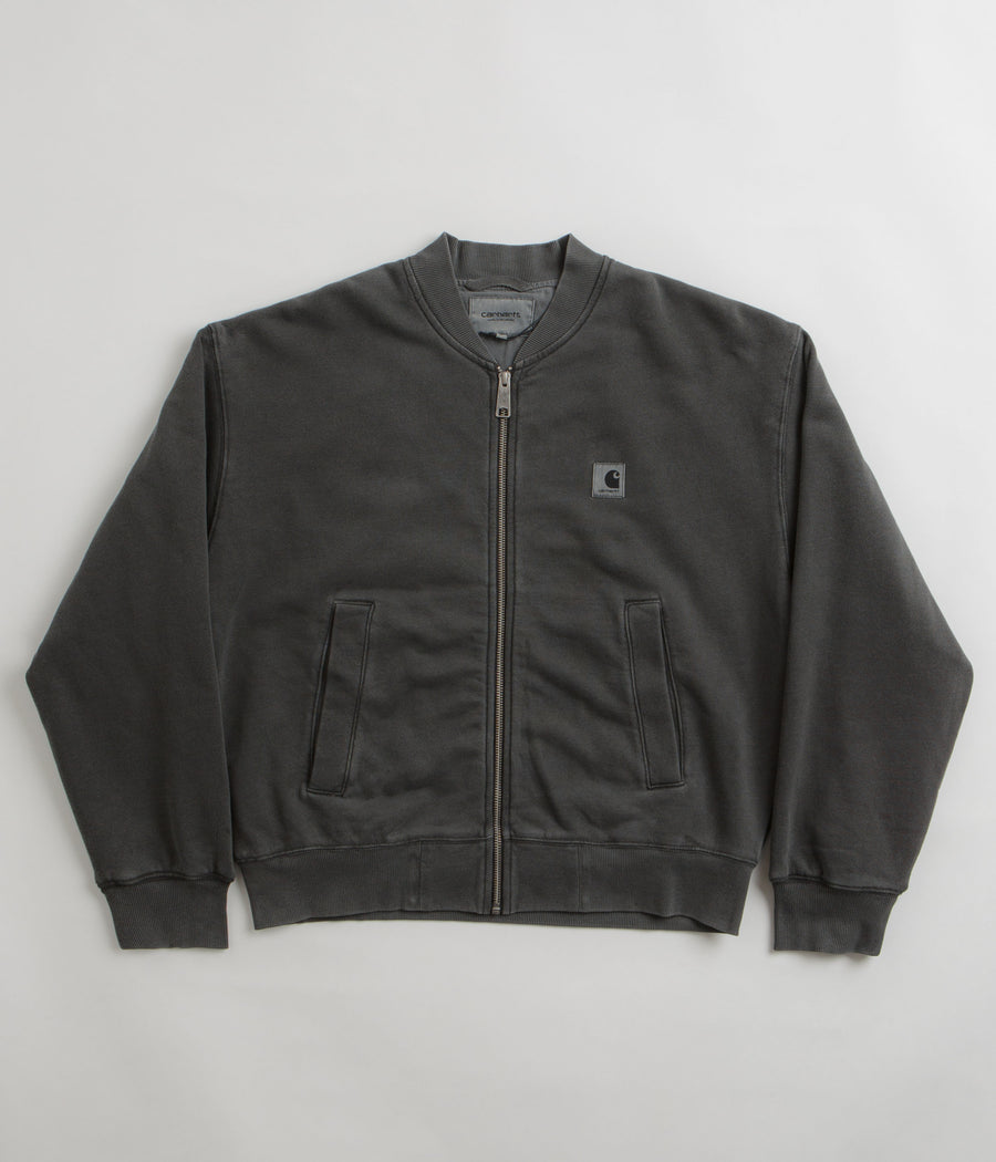 Carhartt Womens Nelson Sweat Bomber Jacket in Charcoal