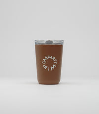 Carhartt x Kinto Work Varsity To Go Tumbler in Stainless Steel and Deep Hamilton Brown