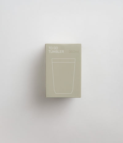 Carhartt x Kinto Work Varsity To Go Tumbler in Stainless Steel and Deep Hamilton Brown