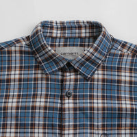 Carhartt Yuma Shirt Twill Flannel Shirt - Storm Blue thumbnail