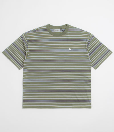 Carhartt Zane T-Shirt - Zane Stripe / Dollar Green