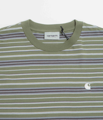 Carhartt Zane T-Shirt - Zane Stripe / Dollar Green