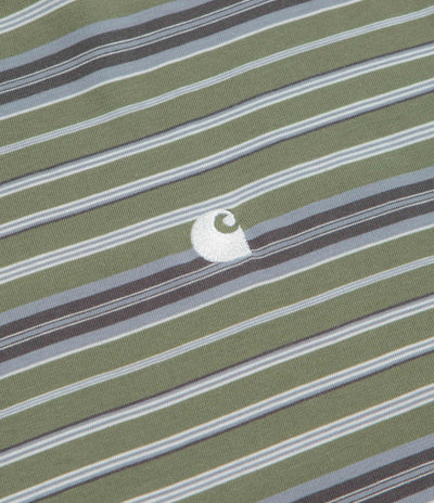 Carhartt Zane T-Shirt - Zane Stripe / Dollar Green