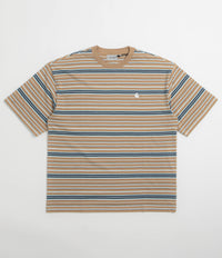 Carhartt Zane T-Shirt in Zane Stripe and Peanut