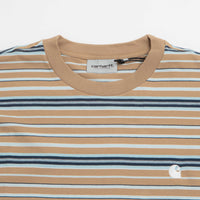 Carhartt Zane T-Shirt in Zane Stripe and Peanut thumbnail