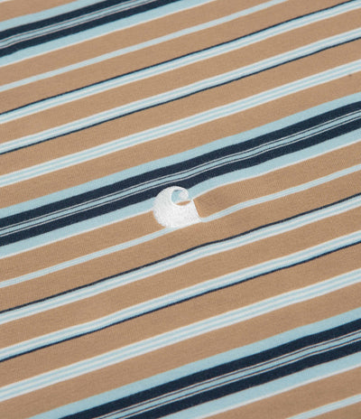 Carhartt Zane T-Shirt in Zane Stripe and Peanut