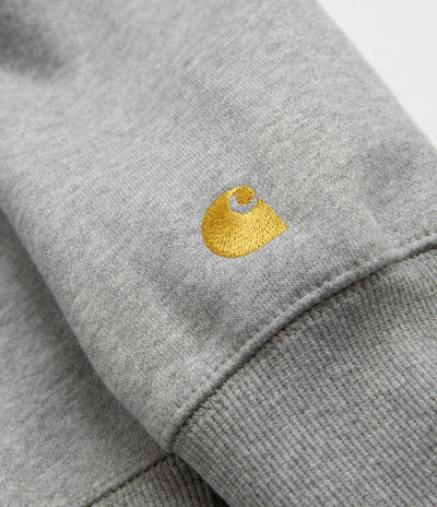 Carhartt Chase Hoodie - Grey Heather / Gold