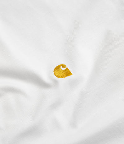 Carhartt Chase T-Shirt - White / Gold