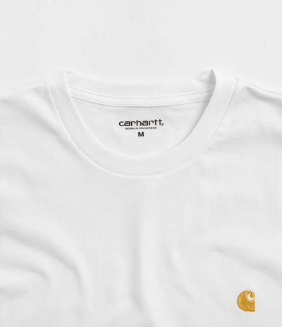 Carhartt Chase T-Shirt - White / Gold