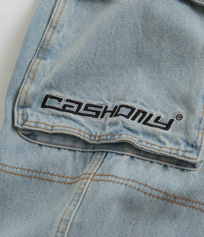 Cash Only Aleka Cargo Jeans - Light Wash