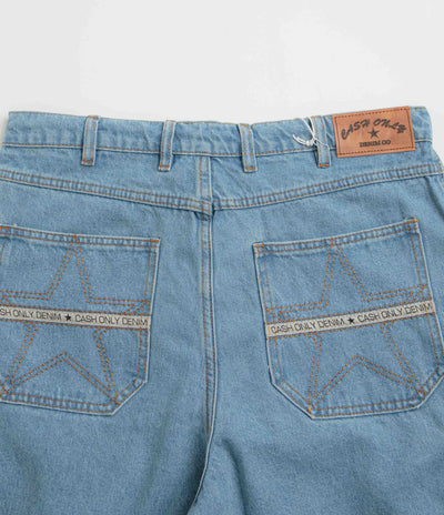 Cash Only Athletics Denim Shorts - Washed Indigo