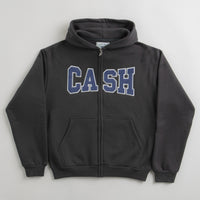Cash Only Campus Zip-Thru Hoodie in Black and Blue thumbnail