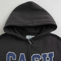 Cash Only Campus Zip-Thru Hoodie in Black and Blue thumbnail