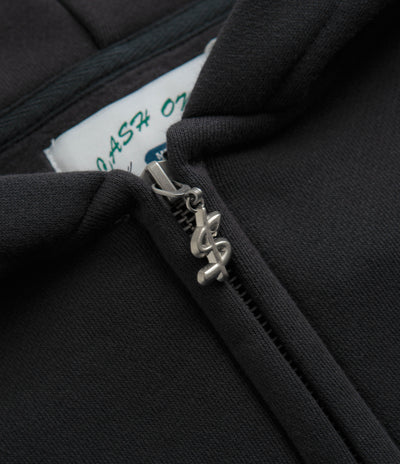 Cash Only Campus Zip-Thru Hoodie in Black and Blue