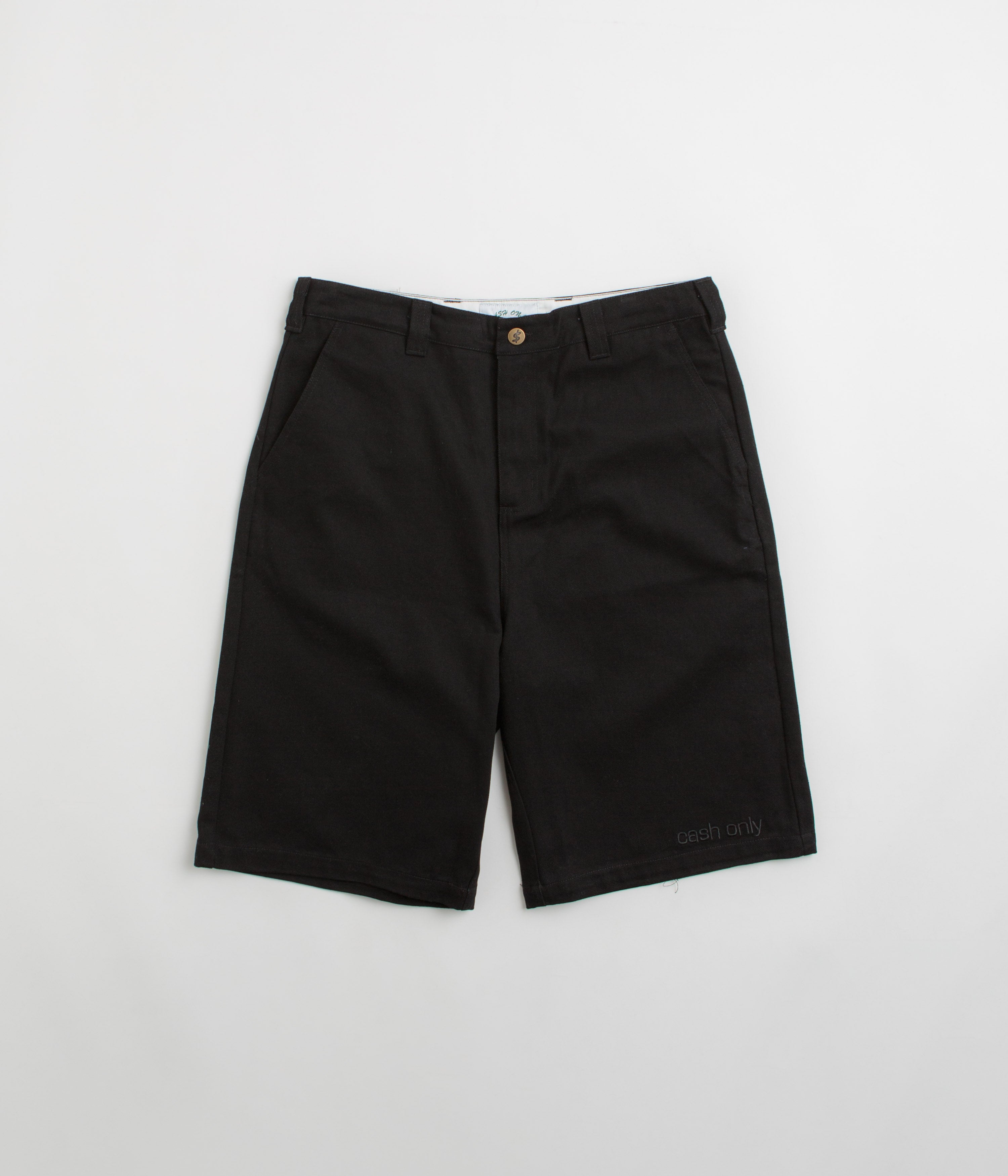 Cash Only Halfway Shorts in Black
