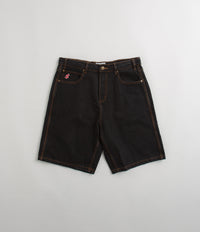 Cash Only Logo Denim Shorts in Washed Black