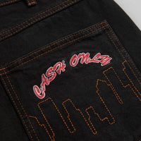 Cash Only Logo Denim Shorts - Washed Black thumbnail