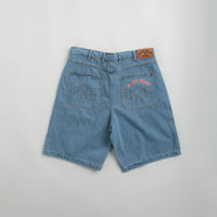 Cash Only Logo Denim Shorts - Washed Indigo thumbnail