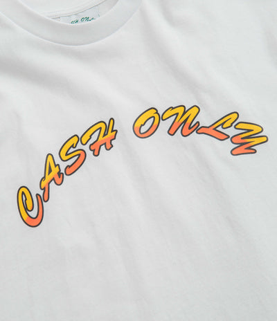 Cash Only Logo T-Shirt - White / Yellow